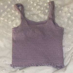 Purple Hollister Ribbed Tank Top